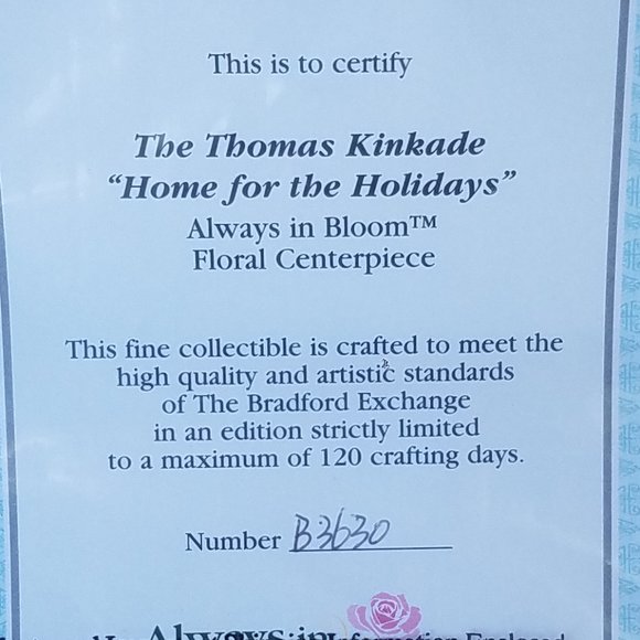 Thomas Kinkade Home for the Holidays Table Centerpiece - Bradford Exchange - Picture 5 of 16